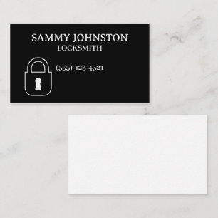 Locksmith With A Padlock Business Card