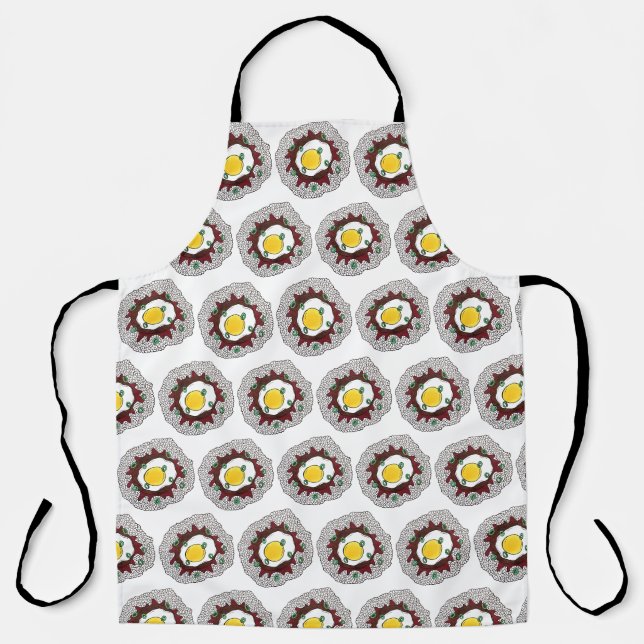 Loco Moco Hawaiian Cuisine Food Rice Hamburger Egg Apron (Front)