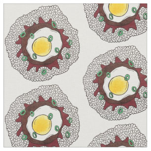 Loco Moco Hawaiian Cuisine Food Rice Hamburger Egg Fabric