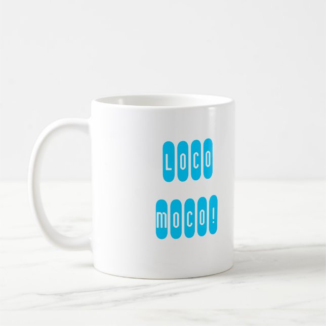 Loco Moco Recipe on a Mug (Left)