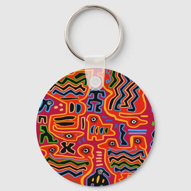 Loco Pajaros con Dos Cabezas Keychain (Front)