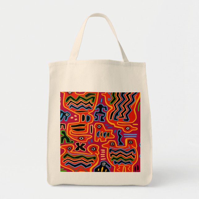 Loco Pajaros con Dos Cabezas Tote Bag (Front)