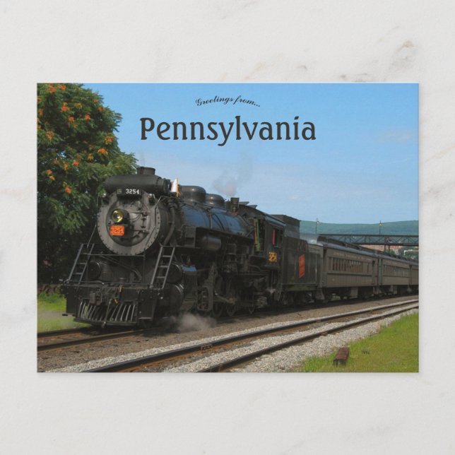 Locomotive at Scranton Pennsylvania Postcard (Front)