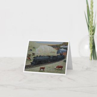 Locomotive by Jim Ivey--Blank Notecard