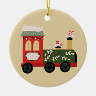 Locomotive Ceramic Ornament