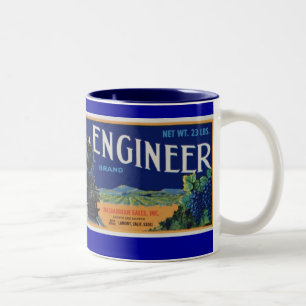 Locomotive Engineer Grapes Two-Tone Coffee Mug