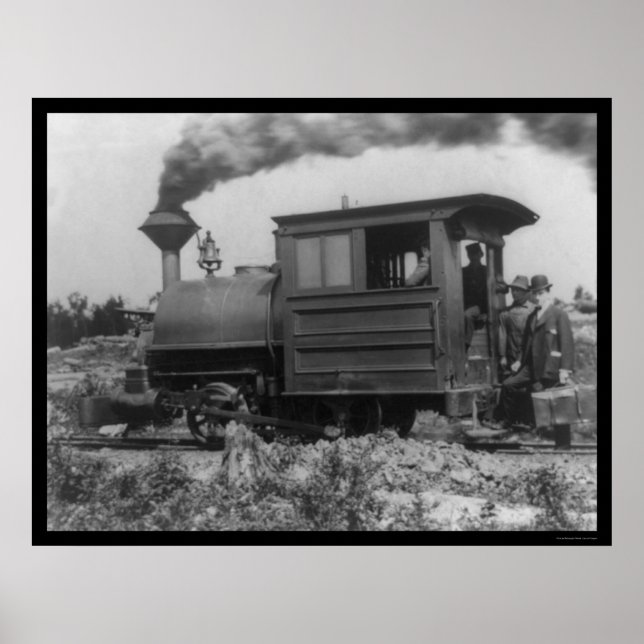 Locomotive on Mesabi Range 1903 Poster (Front)