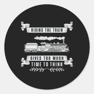 Locomotive Railroad Trains Train Driver Funny Gift Classic Round Sticker