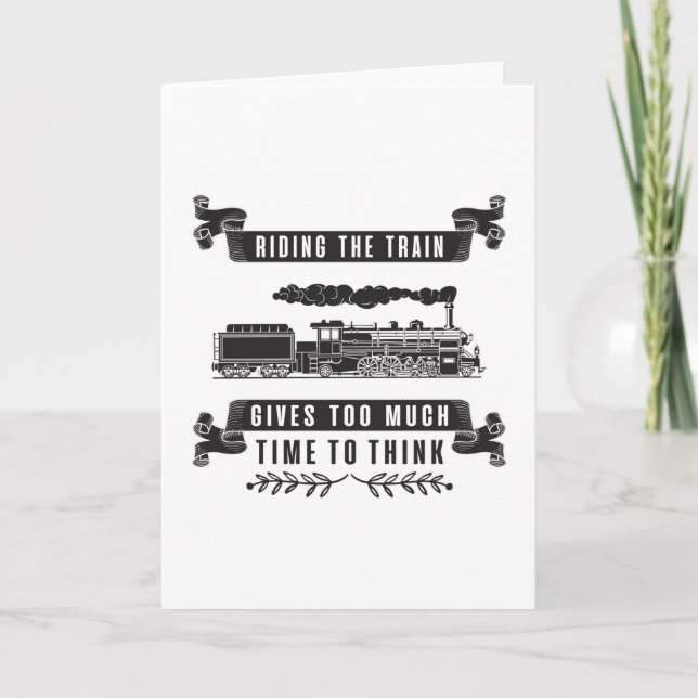 Locomotive Railroad Trains Train Driver Gift Idea Card (Front)