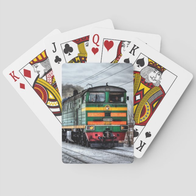 Locomotive Steam Engine Train Cards (Back)