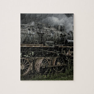 locomotive steam engine train rail railway jigsaw puzzle