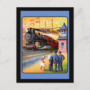Locomotive Steam Train Postcard