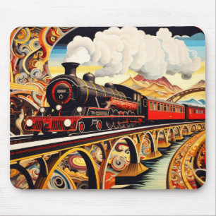 Locomotive Train Concept Abstract Colourful Scener Mouse Pad