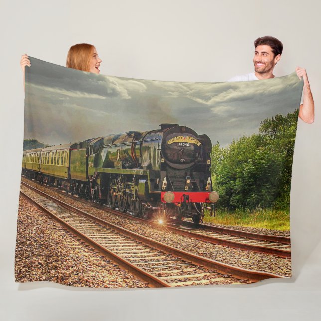 Locomotive Train Fleece Blanket (In Situ)