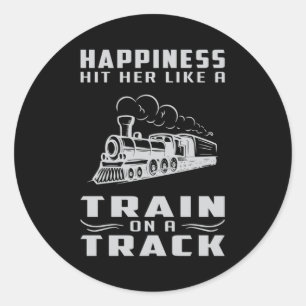 Locomotive Trains Railroad Train Driver Funny Gift Classic Round Sticker