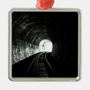 Locomotive tunnel metal ornament