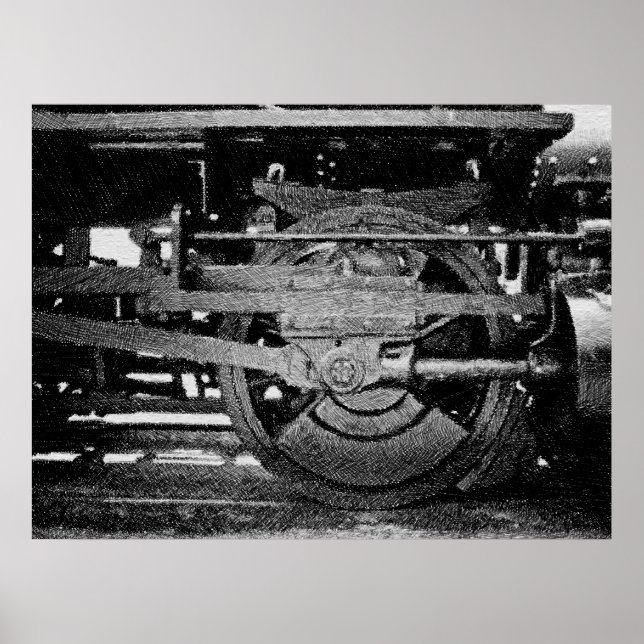 Locomotive Wheel Poster (Front)