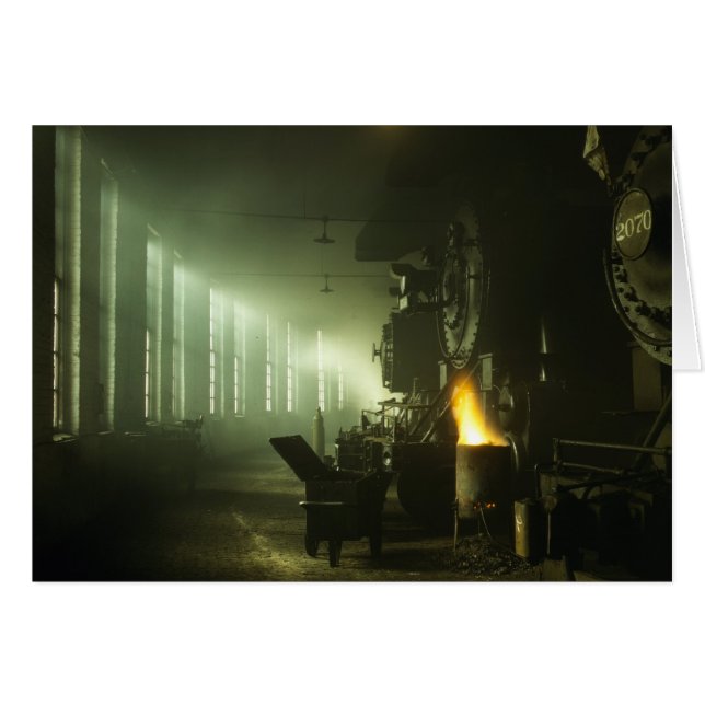 Locomotives in the Roundhouse (Front Horizontal)