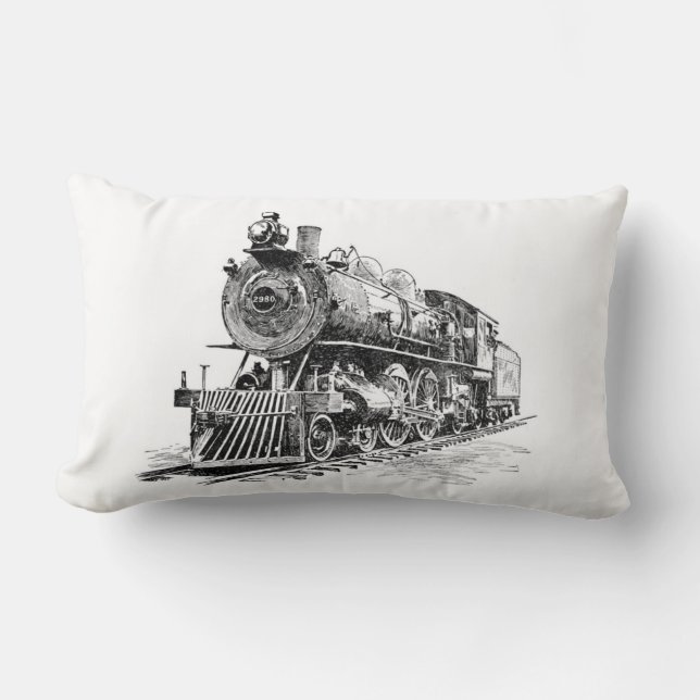 Locomotives Lumbar Pillow (Front)