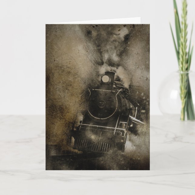 Locomotives Ultérieures Train Lover Carte d'annive (Devant)