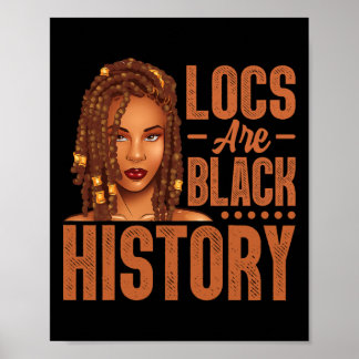 Locs Are Black History African American Black Hist Poster
