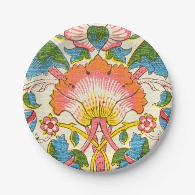 Lodden Rose (by William Morris) Paper Plate (Front)