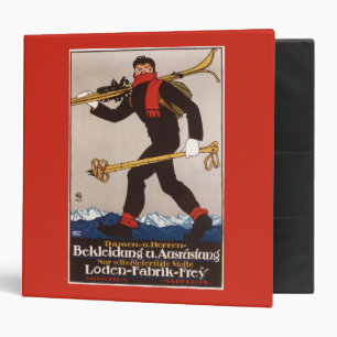 Loden Ski Clothes Skiing Advertisement Poster Binder