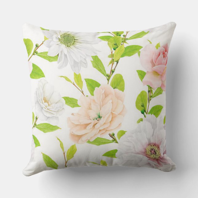 L'odeur sucrée des fleurs Coussin de lancer extéri (Verso)