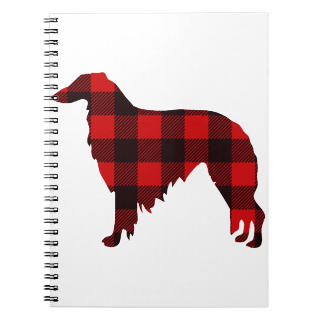 Lodge Borzoi Buffalo Plaid Notebook (Front)