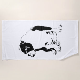 Lodge Pool, Clear Lines Beach Towel