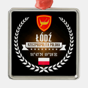 Łódź Metal Ornament