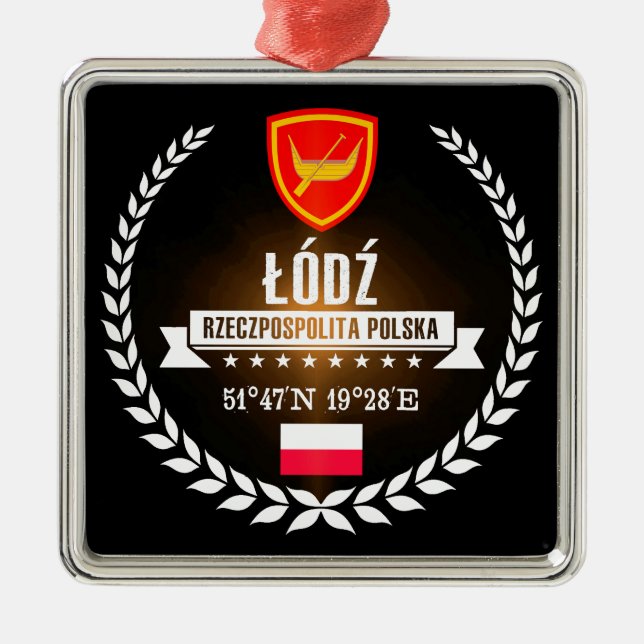 Łódź Metal Ornament (Front)