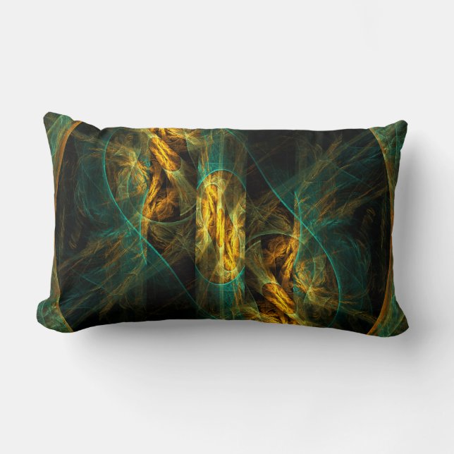L'oeil de la Jungle Abstrait Art Lumbar Coussin (Recto)