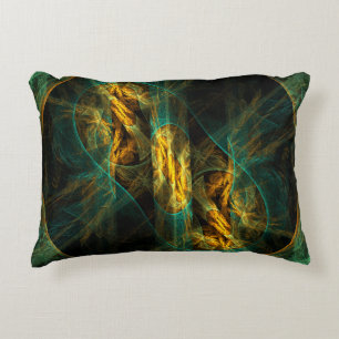 L'oeil de la Jungle Coussin d'accent d'art Abstrai