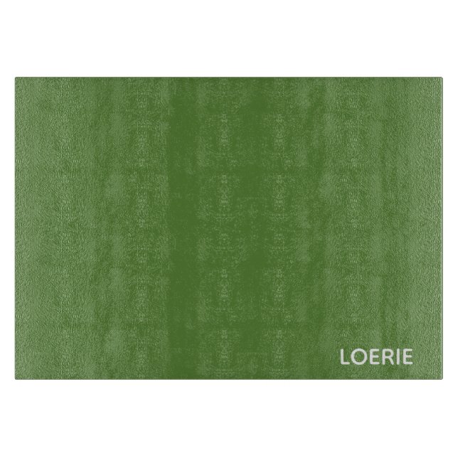 Loerie green colour name cutting board (Front)