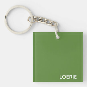 Loerie green colour name keychain