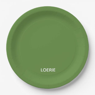 Loerie green colour name paper plate