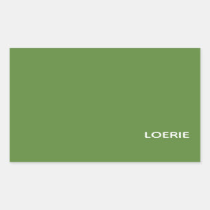 Loerie green colour name sticker