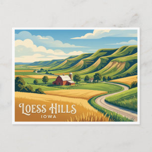 Loess Hills Pisgah Iowa Postcard