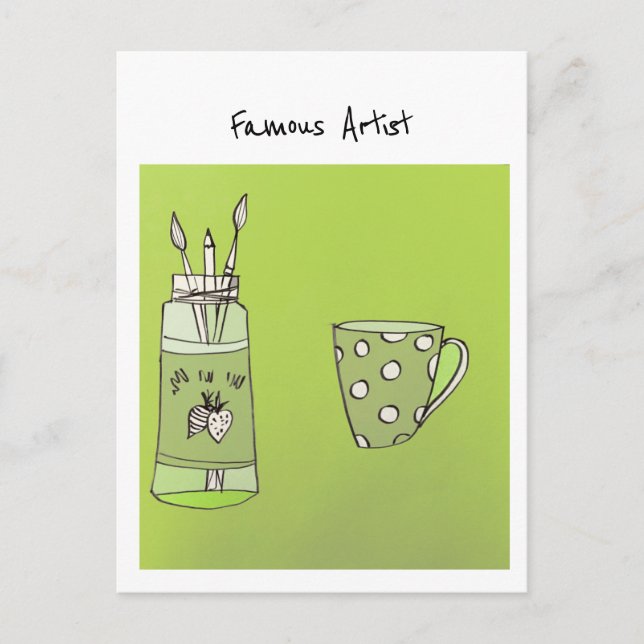 L'oeuvre de votre enfant sur une carte postale (Devant)