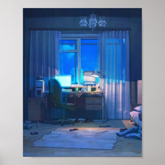 Lofi Anime Room  Poster