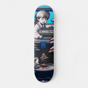 [lofi-art] Japanese Vintage Retro Neo Ukiyo-e Bons Skateboard