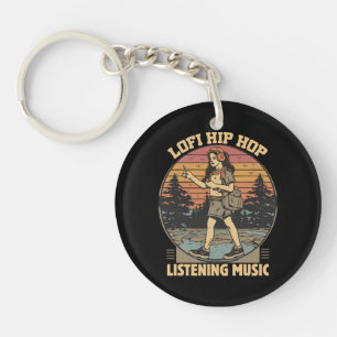 Lofi hip hop chillhop music keychain