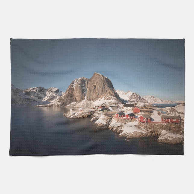 Lofoten Islands Norway Kitchen Towel (Horizontal)