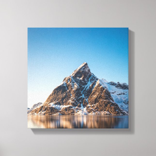 Lofoten Mountain Landscape Photo  Canvas Print (Front)