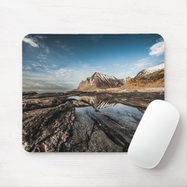 Lofoten Mountain Mouse Pad (With Mouse)