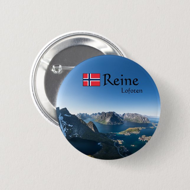 Lofoten Norway 2 Inch Round Button (Front & Back)