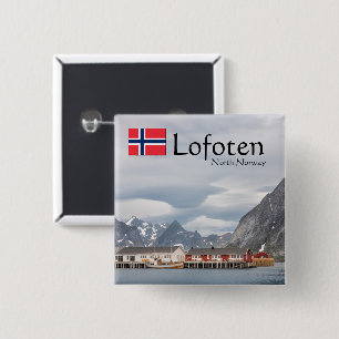 Lofoten Norway 2 Inch Square Button
