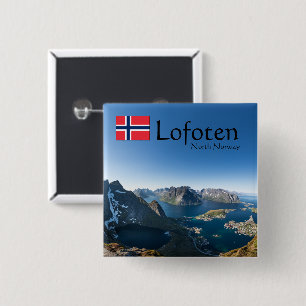 Lofoten Norway 2 Inch Square Button