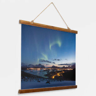 Lofoten Norway Northern Lights Hanging Tapestry